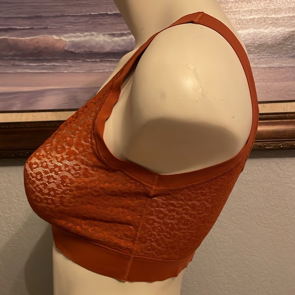 Victoria's Secret Lace Mesh Leopard Print Sports Bra Rust XL NWT Rare Sold Out - Picture 12 of 16